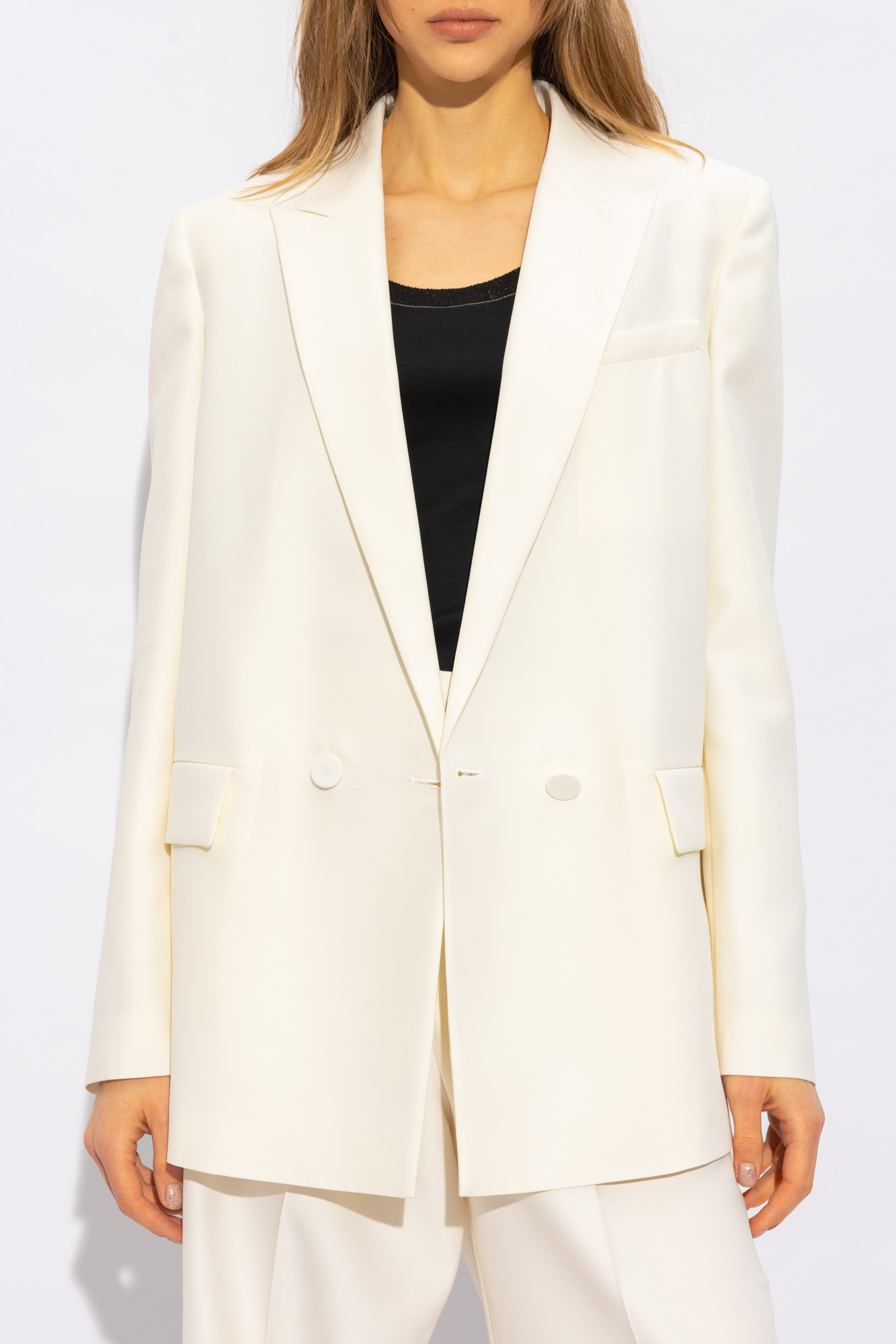 S Pullover 'Alva' nero - breasted blazer Fabiana Filippi - Cream